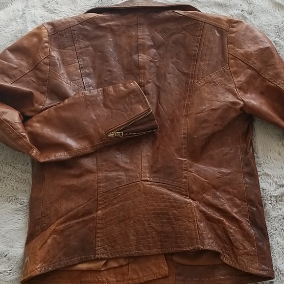 Italian Lamb Skin Leather Jacket - Picture 4 of 6